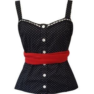 Dress Barn | Polka Dot Top  | Size Large